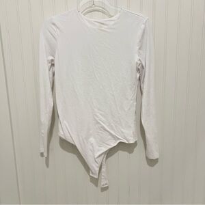 nuuds White Long Sleeve Bodysuit